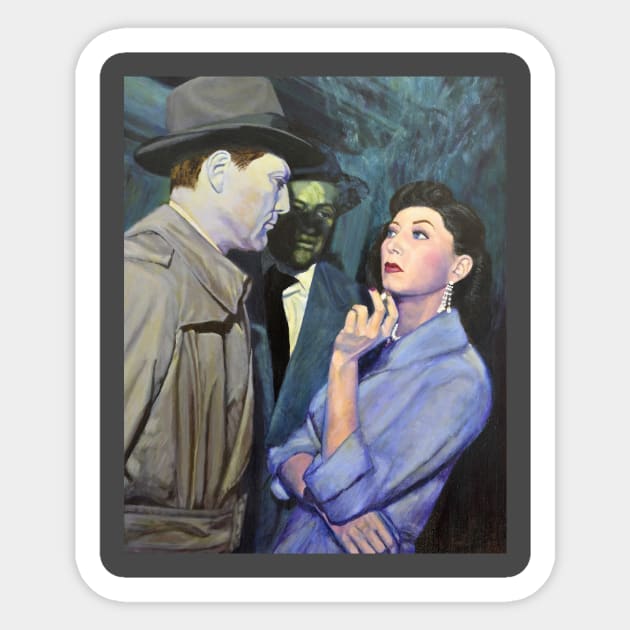 Film Noir Detectives Sticker by surreal pulp